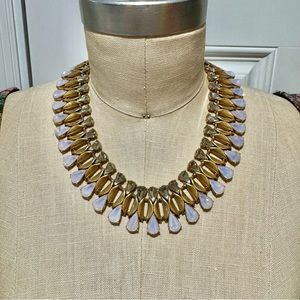 JCREW Tiered Rhinestone Gem Spike Statement Collar Necklace
